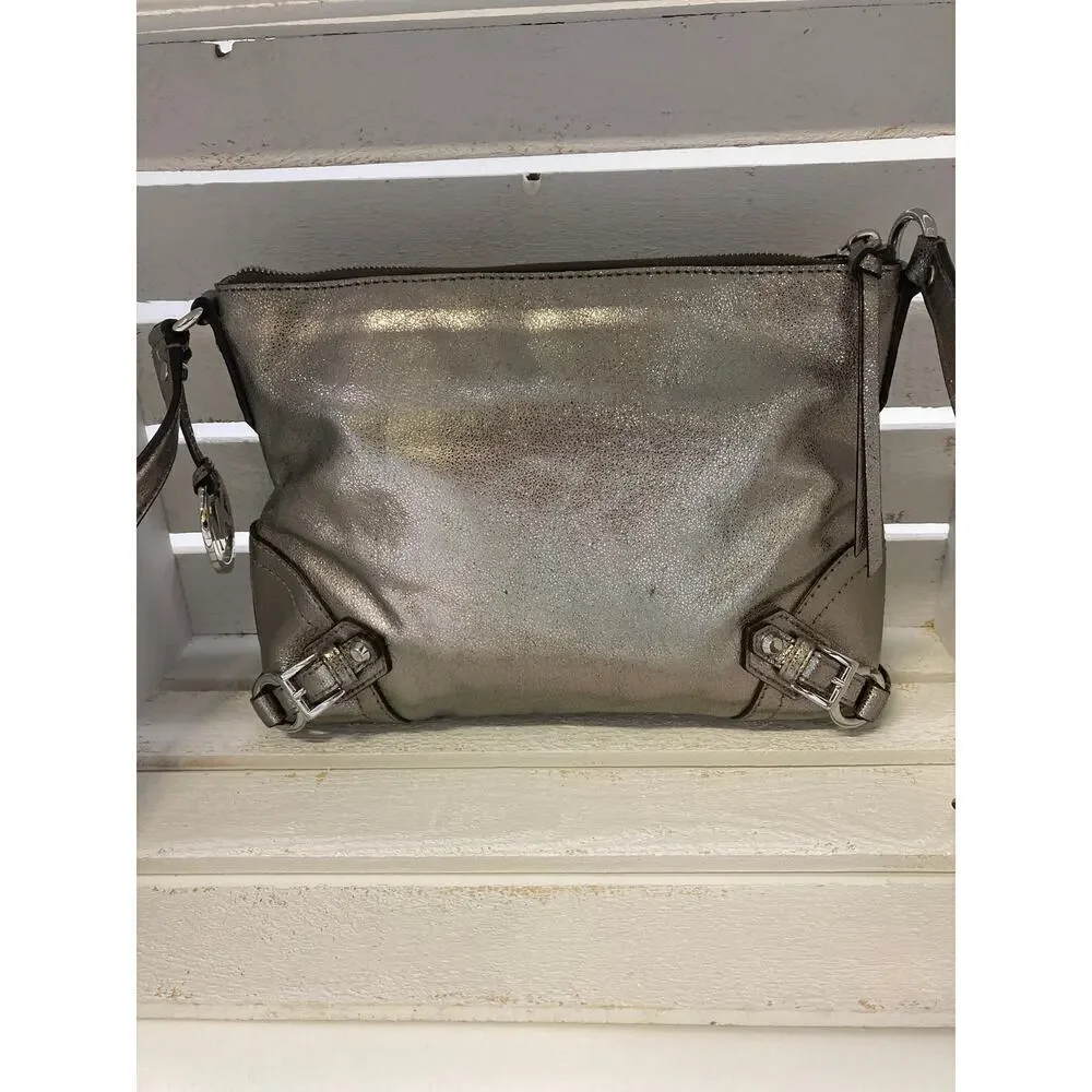 MICHAEL KORS, SMALL LEATHER METALIC SPARKEL CROSSBODY BAG